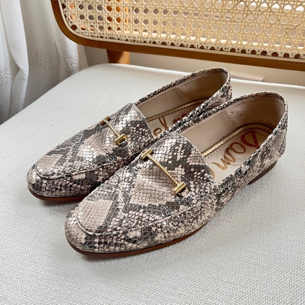 Sam Edelman Lior Leather Loafer in Snake Print Sz 6.5 - Picture 6 of 12